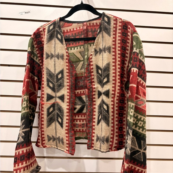 Colorful Geometric Pattern Cardigan - Picture 10 of 13